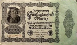 Germany 50.000 Mark, 1922 obverse