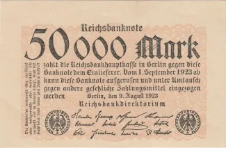 Germany 50.000 Mark, 1923 obverse