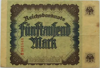 Germany 5.000 Mark, 1922 reverse