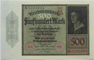 Germany 500 Mark, 1922 obverse