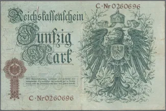 Germany 50 Mark, 1899 reverse