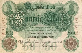 Germany 50 Mark, 1906-1910 obverse