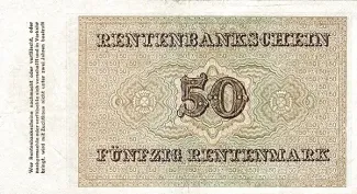 Germany 50 Rentenmark, 1923 reverse