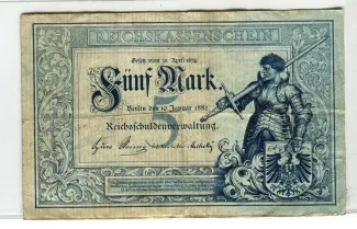 Germany 5 Mark, 1882 obverse