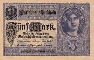 Germany 5 Mark, 1917 obverse