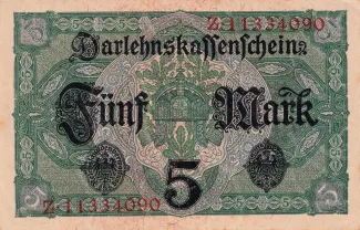 Germany 5 Mark, 1917 reverse