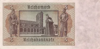 Germany 5 Reichsmark, 1942 reverse