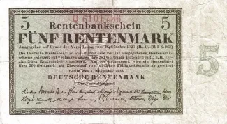 Germany 5 Rentenmark, 1923 obverse