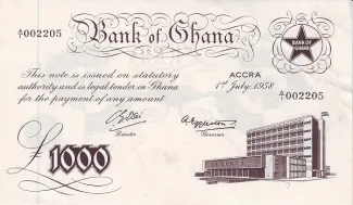 Ghana 1.000 Pounds, 1958 image