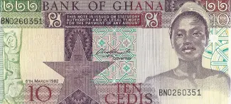 Ghana 10 Cedis, 1982 image