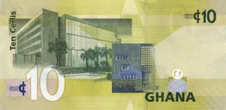 Ghana 10 Cedis, 2007-2017 reverse