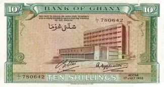 Ghana 10 Shillings, 1963 image