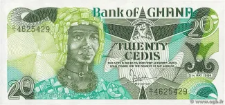 Ghana 20 Cedis, 1986 image
