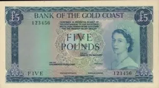 Ghana 5 Pounds, 1953 image