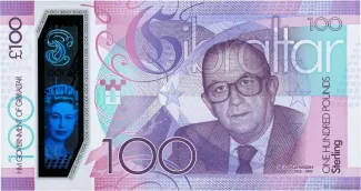 Gibraltar 100 Pounds - Elizabeth II, 2015 reverse