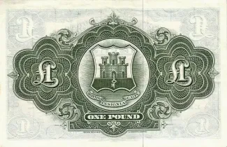 Gibraltar 1 Pound, 1927-1975 reverse