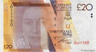 Gibraltar 20 Pounds - Elizabeth II, 2011 obverse