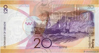 Gibraltar 20 Pounds - Elizabeth II, 2011 reverse