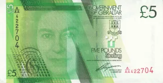 Gibraltar 5 Pounds - Elizabeth II, 2011 obverse