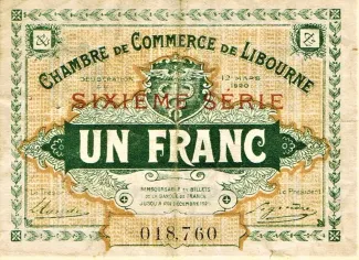 Gironde, Department of 1 Franc, 1920 image