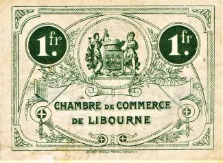 Gironde, Department of 1 Franc, 1920 reverse