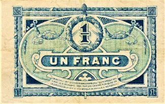 Gironde, Department of 1 Franc, 1923 reverse