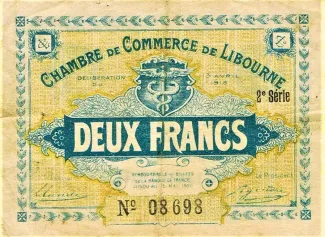 Gironde, Department of 2 Francs, 1915 image