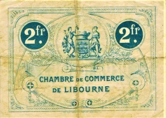 Gironde, Department of 2 Francs, 1915 reverse