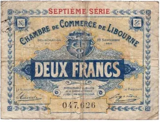 Gironde, Department of 2 Francs, 1920 image