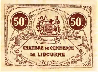 Gironde, Department of 50 Centimes, 1920 reverse