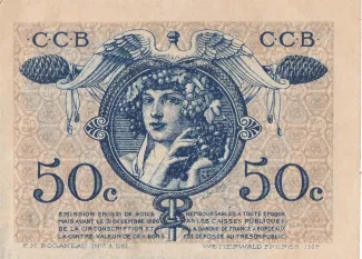 Gironde, Department of 50 Centimes, 1921 reverse