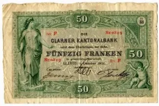 Glarus 50 Francs, 1897-1906
