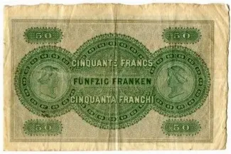 Glarus 50 Francs, 1897-1906 reverse