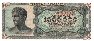 Greece 1.000.000 Drachmai, 1944 obverse