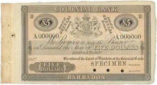 Grenada 5 Dollars, 1907 image