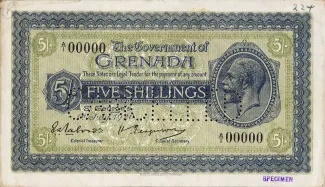 Grenada 5 Shillings, 1920 image
