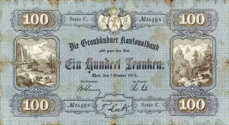 Grisons 100 Francs, 1878