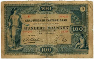 Grisons 100 Francs, 1891-1906