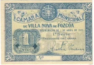 Guarda, District of 1 Centavo, 1921 obverse
