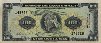 Guatemala 100 Quetzales, 1959 image