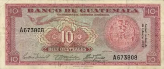 Guatemala 10 Quetzales, 1959 image