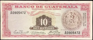 Guatemala 10 Quetzales, 1970 image