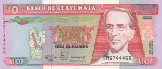 Guatemala 10 Quetzales, 1992 image