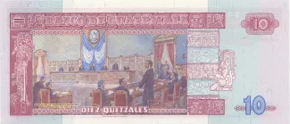 Guatemala 10 Quetzales, 2003 reverse