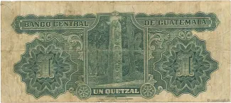 Guatemala 1 Quetzal, 1946 reverse