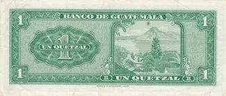 Guatemala 1 Quetzal, 1955-1972 reverse