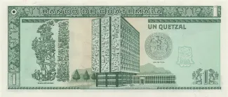 Guatemala 1 Quetzal, 1990-1992 reverse