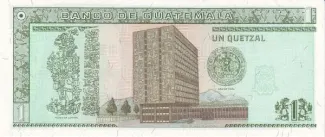 Guatemala 1 Quetzal, 1992 reverse