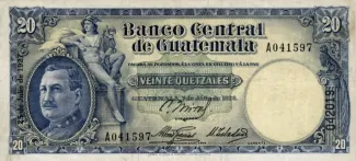 Guatemala 20 Quetzales, 1945 image
