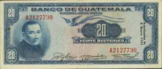 Guatemala 20 Quetzales, 1965 image